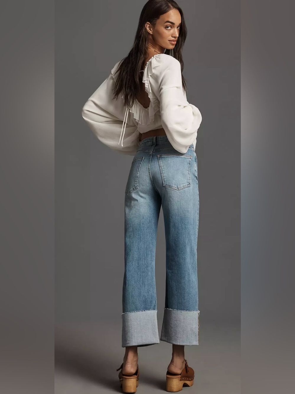 Pilcro Scotty Cuffed High-Rise Straight-Leg Jeans - Picture 5 of 8